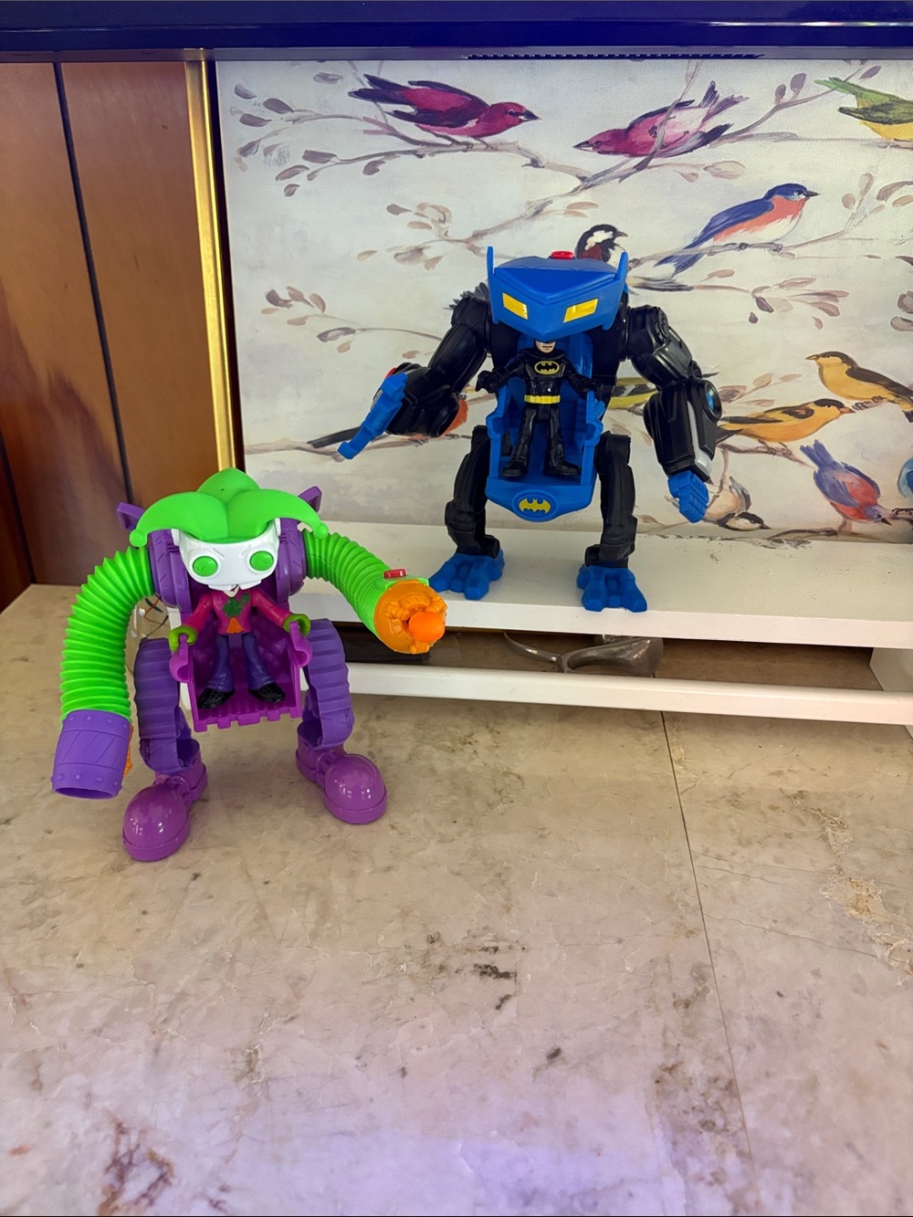 Batman Black and Blue Mech Action Figure with Yellow /Joker action figure bundle